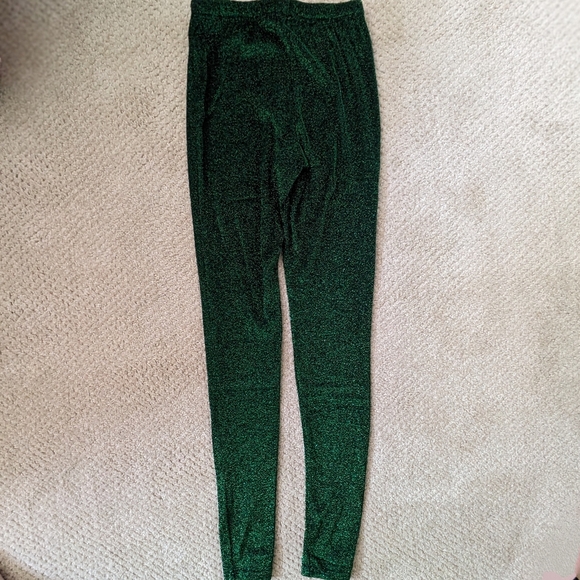 NWT Hot & Delicious Green Sparkle Shimmer Leggings - Picture 3 of 6